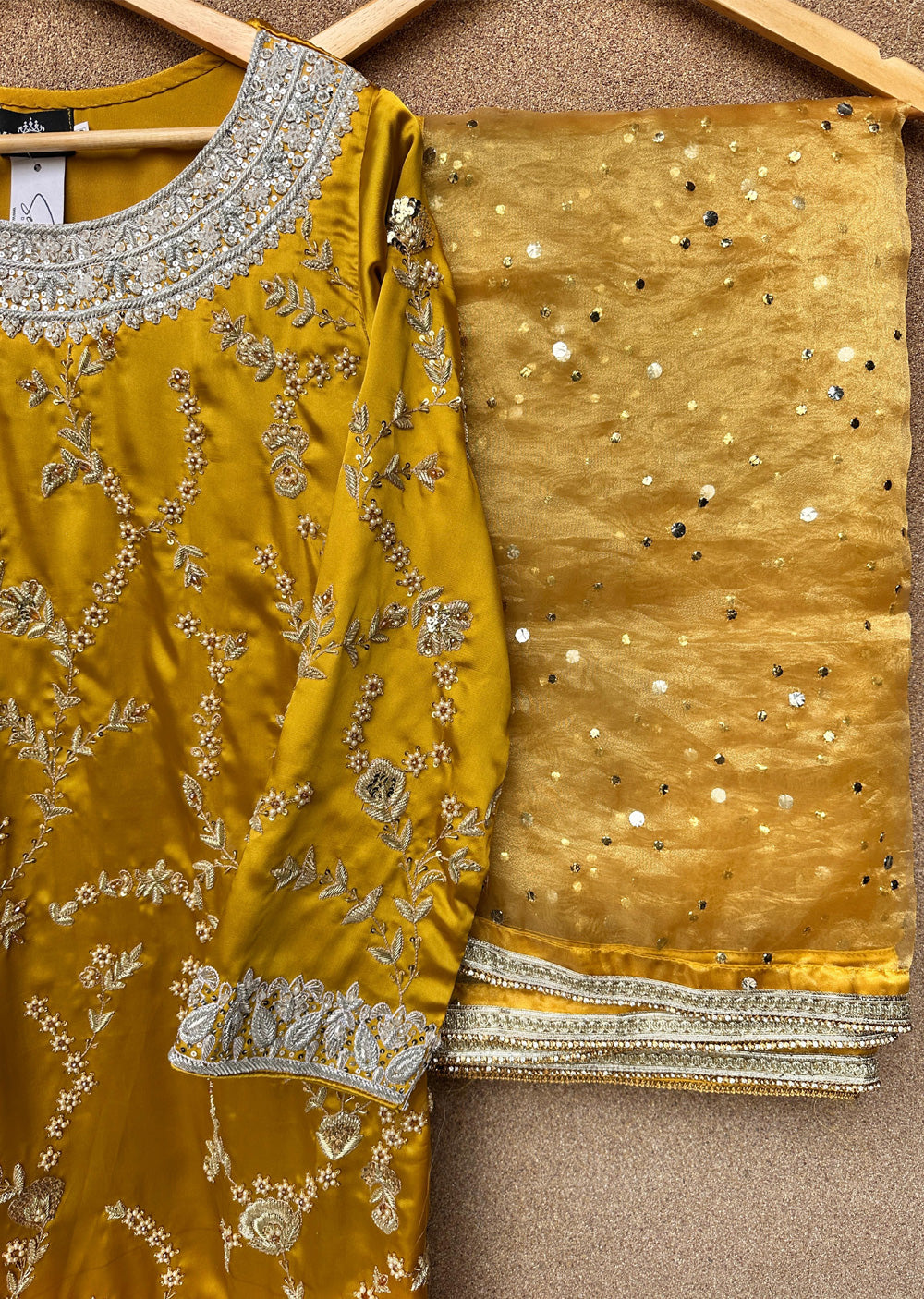 SRB1320 - Yellow - Readymade - Sehrish.B Designer - Memsaab Online