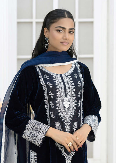 RGZ7110 Readymade - Luxury winter Velvet Suit 2025 - Memsaab Online