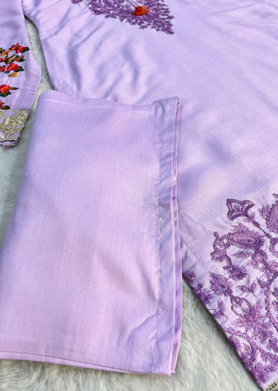 HK285 - Rosemary - Lilac Linen Suit - Memsaab Online