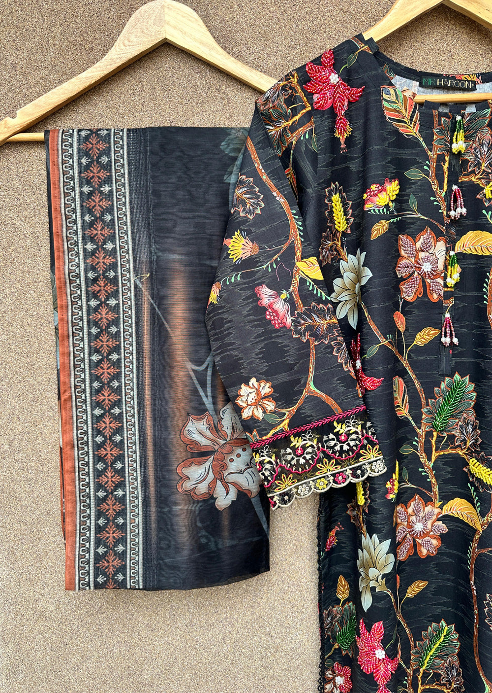 HNR-06 - Black - Readymade - Haroon Khaddar Suit 2025 - Memsaab Online