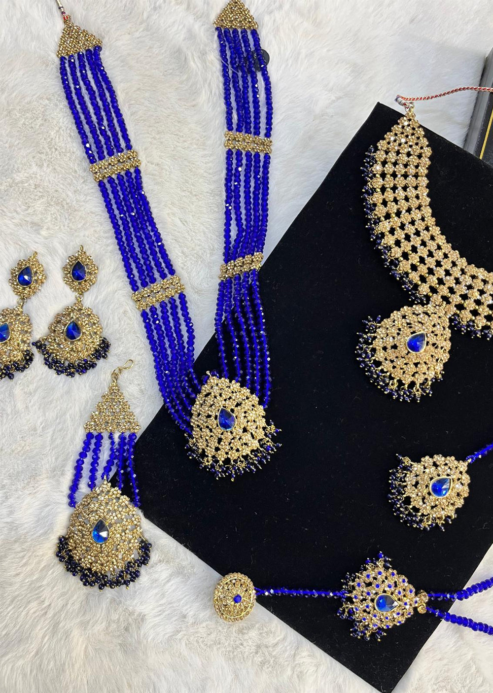 JBM27 Royal blue bridal set - Memsaab Online