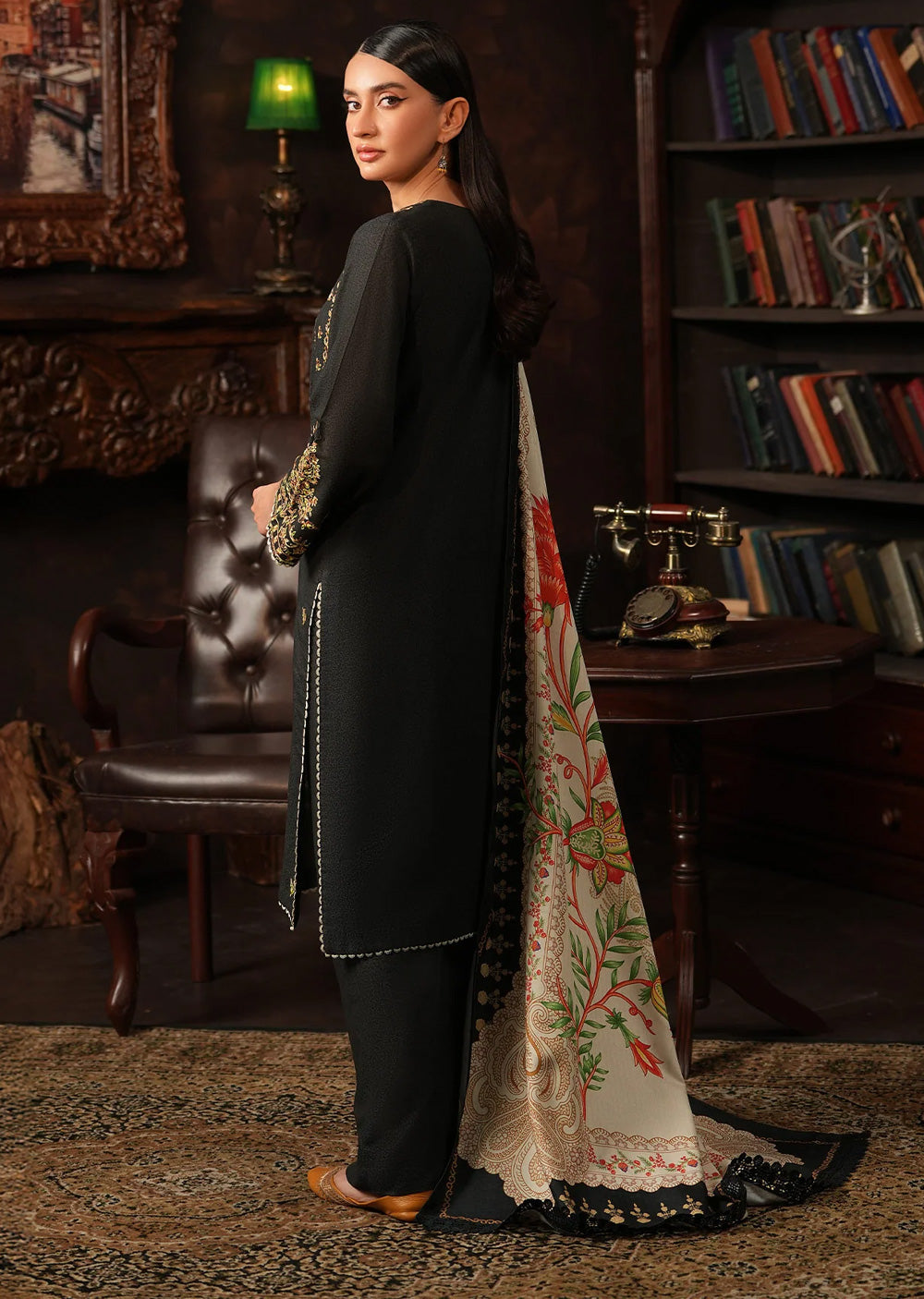 PSH-16358 - Readymade Shaposh Karandi Linen Suit 2025 - Memsaab Online