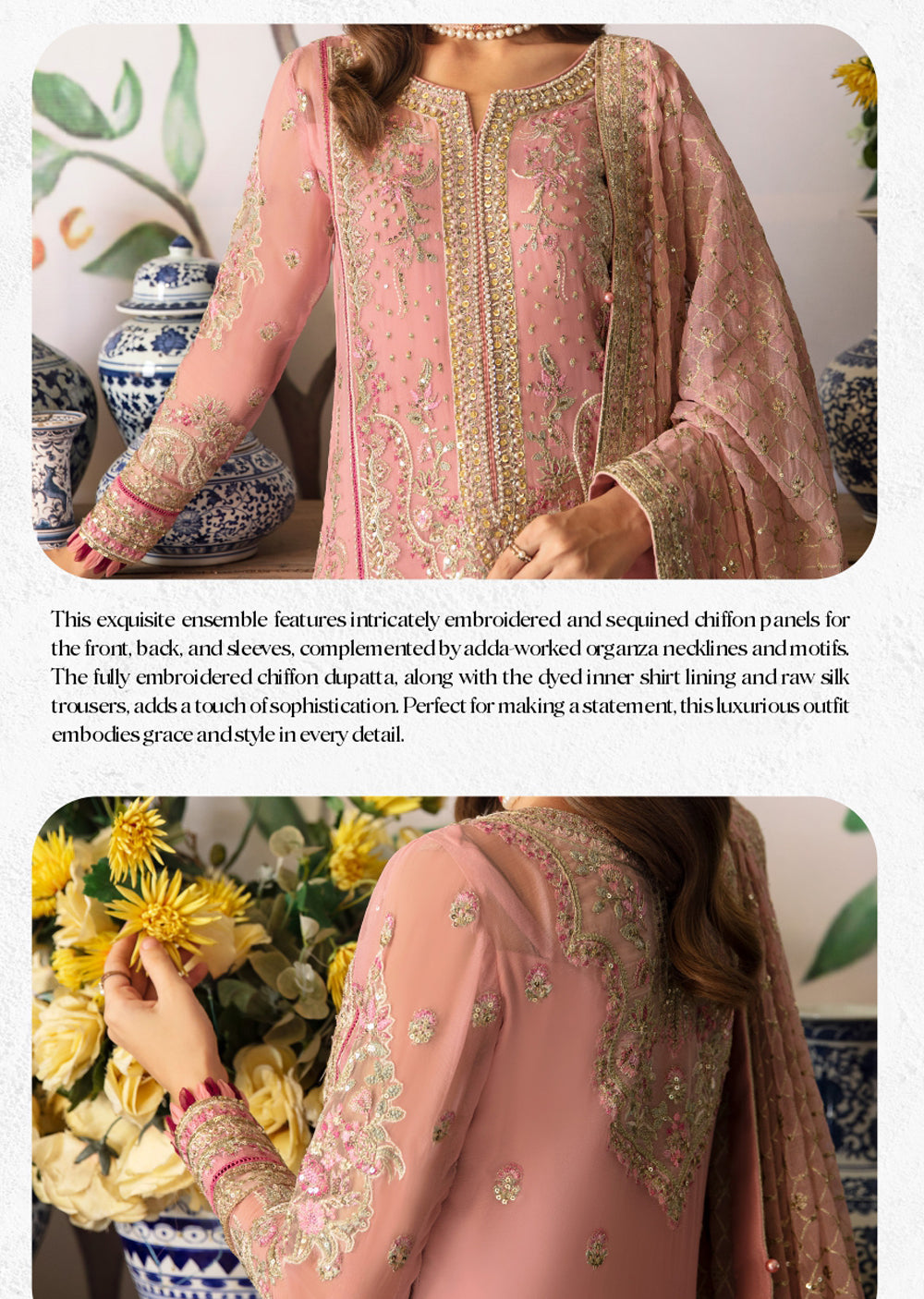 GLEC-01-R - Viviana - Readymade - Gulaal Embroidered Chiffon Collection 2024 - Memsaab Online