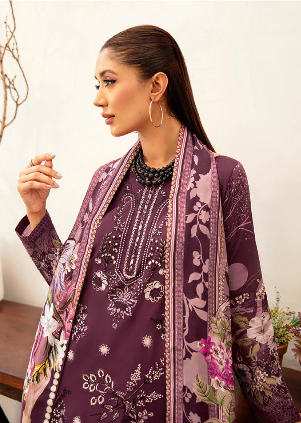 RMSHD-01 - Unstitched - Ramsha Mashaal Lawn Vol 12 - Memsaab Online