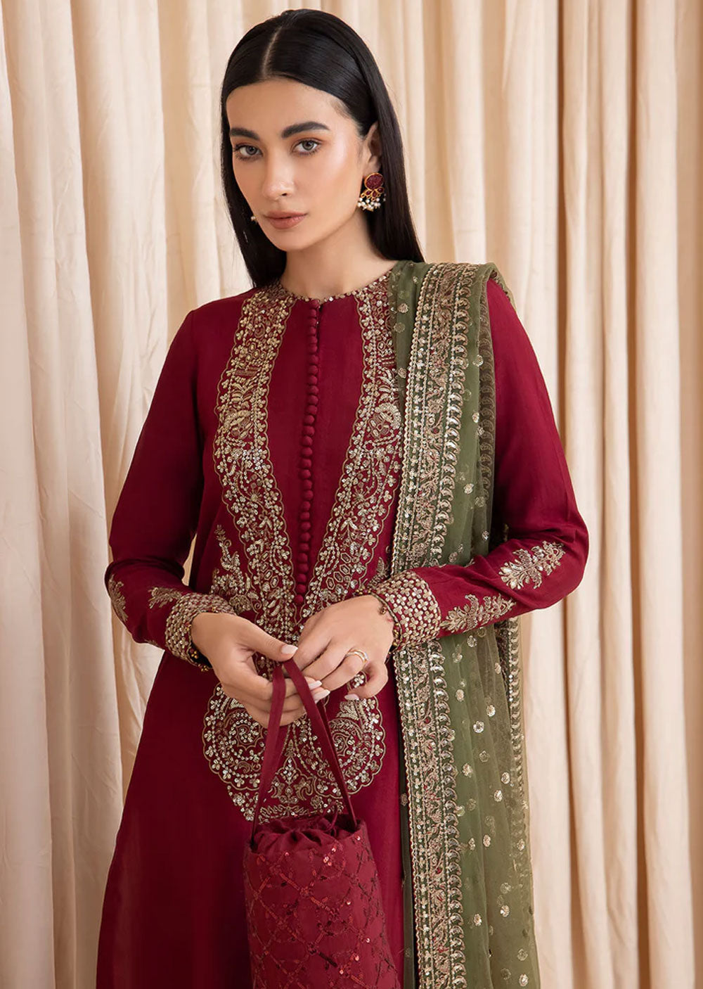 UR-7004 - Readymade - Embroidered Suit by Jazmin 2024 - Memsaab Online