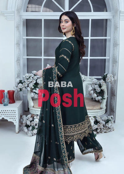 SHAZ9006 Chiffon Embroidered Suit 4 Colours - Memsaab Online