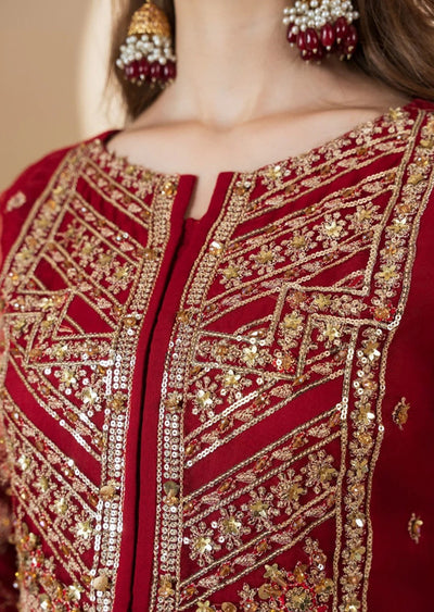 MARW-1604- Maroon- Readymade Wedding Wear Outfit - Memsaab Online