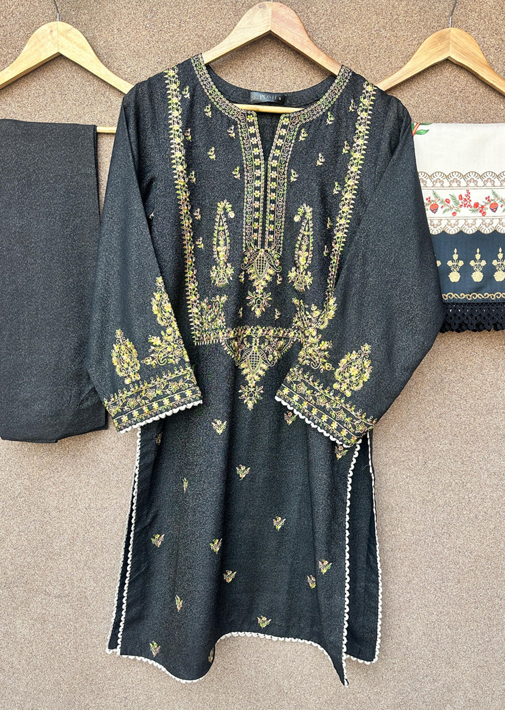 PSH-16358 - Readymade Shaposh Karandi Linen Suit 2025 - Memsaab Online