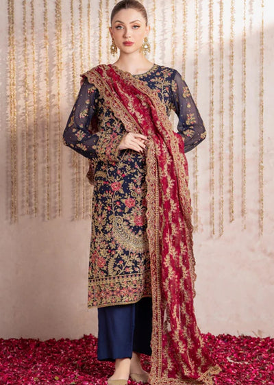 SFO8105-Mushk - Meeral Luxe - Readymade Organza Suit - Memsaab Online