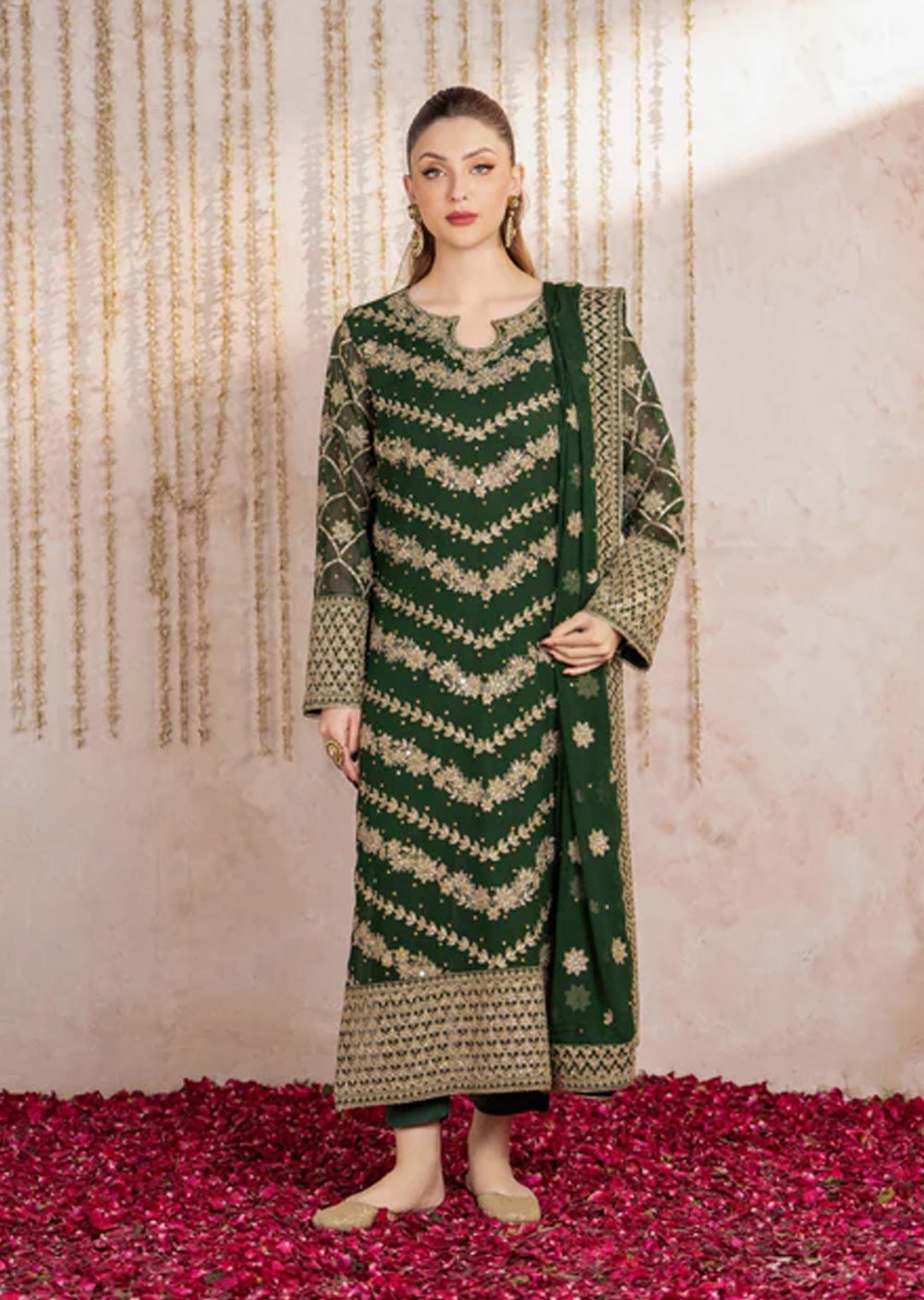 EUZ4128-Mifrah - Meeral Luxe - Readymade Organza Suit - Memsaab Online