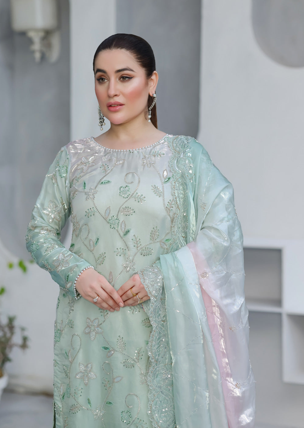 ASBC04 Silk Cutdana Outfit - Memsaab Online