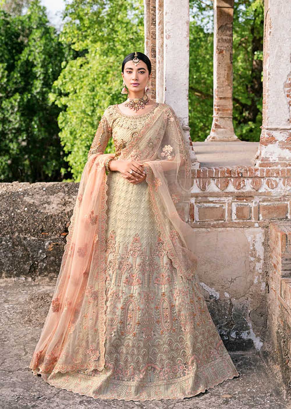 H-202 - Unstitched - Luxury Wedding Collection by Ramsha Vol 02 2023 - Memsaab Online