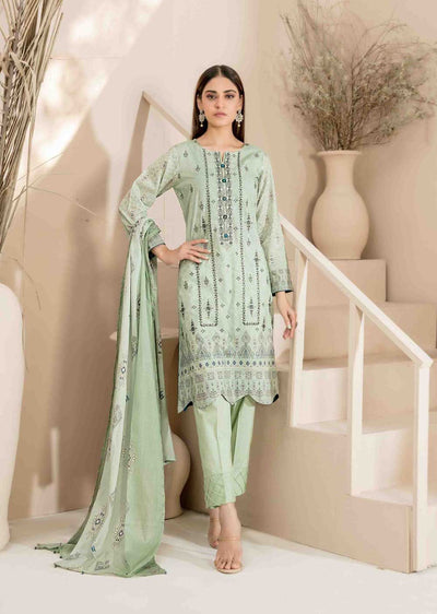 D-2034 - Unstitched - Faria Embroidered Lawn by Tawakkal 2024 - Memsaab Online