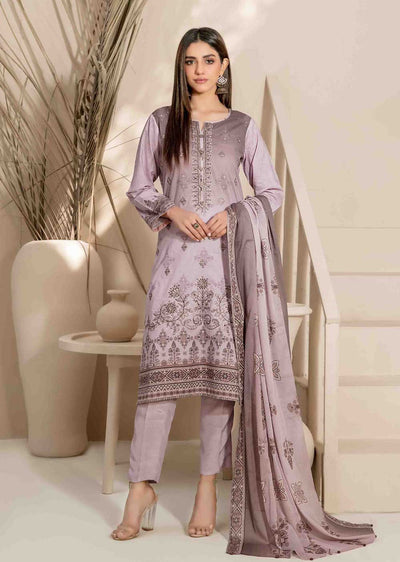 D-2035-R - Readymade - Faria Embroidered Lawn by Tawakkal 2024 - Memsaab Online