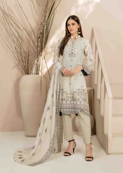 D-2036 - Unstitched - Faria Embroidered Lawn by Tawakkal 2024 - Memsaab Online