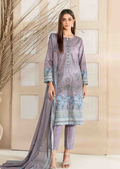 D-2042 - Unstitched - Faria Embroidered Lawn by Tawakkal 2024 - Memsaab Online