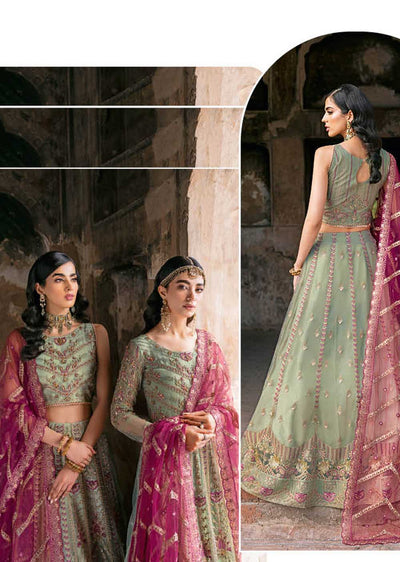 H-206 - Unstitched - Luxury Wedding Collection by Ramsha Vol 02 2023 - Memsaab Online