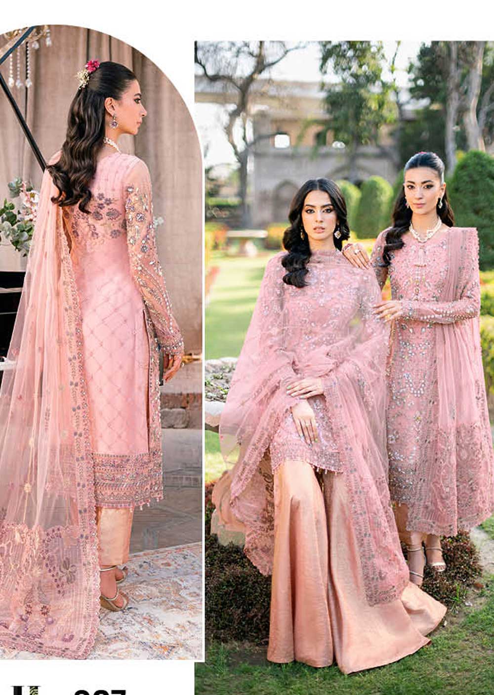 H-207 - Unstitched - Luxury Wedding Collection by Ramsha Vol 02 2023 - Memsaab Online