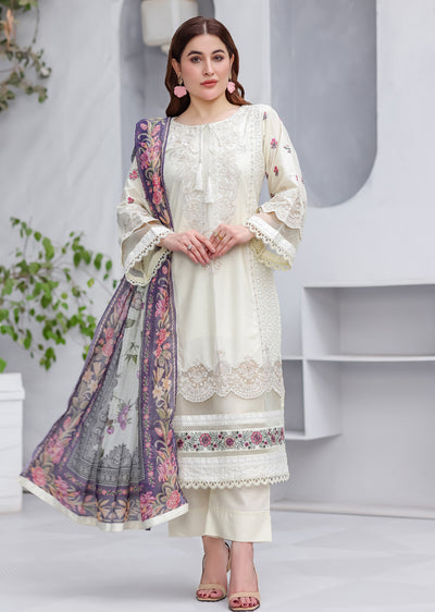 ATR-1136-Cream- Sehrish B Lux Cotton - Memsaab Online