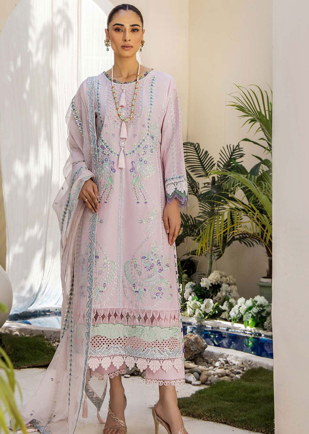 EA-EE-5520 - Unstitched - Eshaisha Eid Edit Lawn Collection 2024 - Memsaab Online