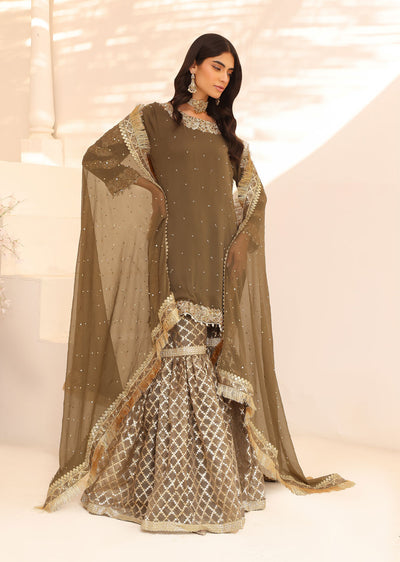 SRB905 Nazzar Mendhi Ghararah Outfit by Sehrish B - Memsaab Online