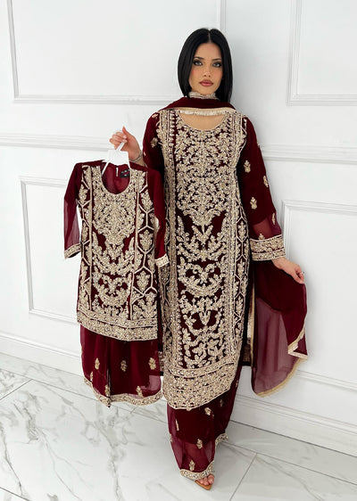 Shaz1844 - Readymade - Chiffon - Mummy n Me Outfit - Memsaab Online