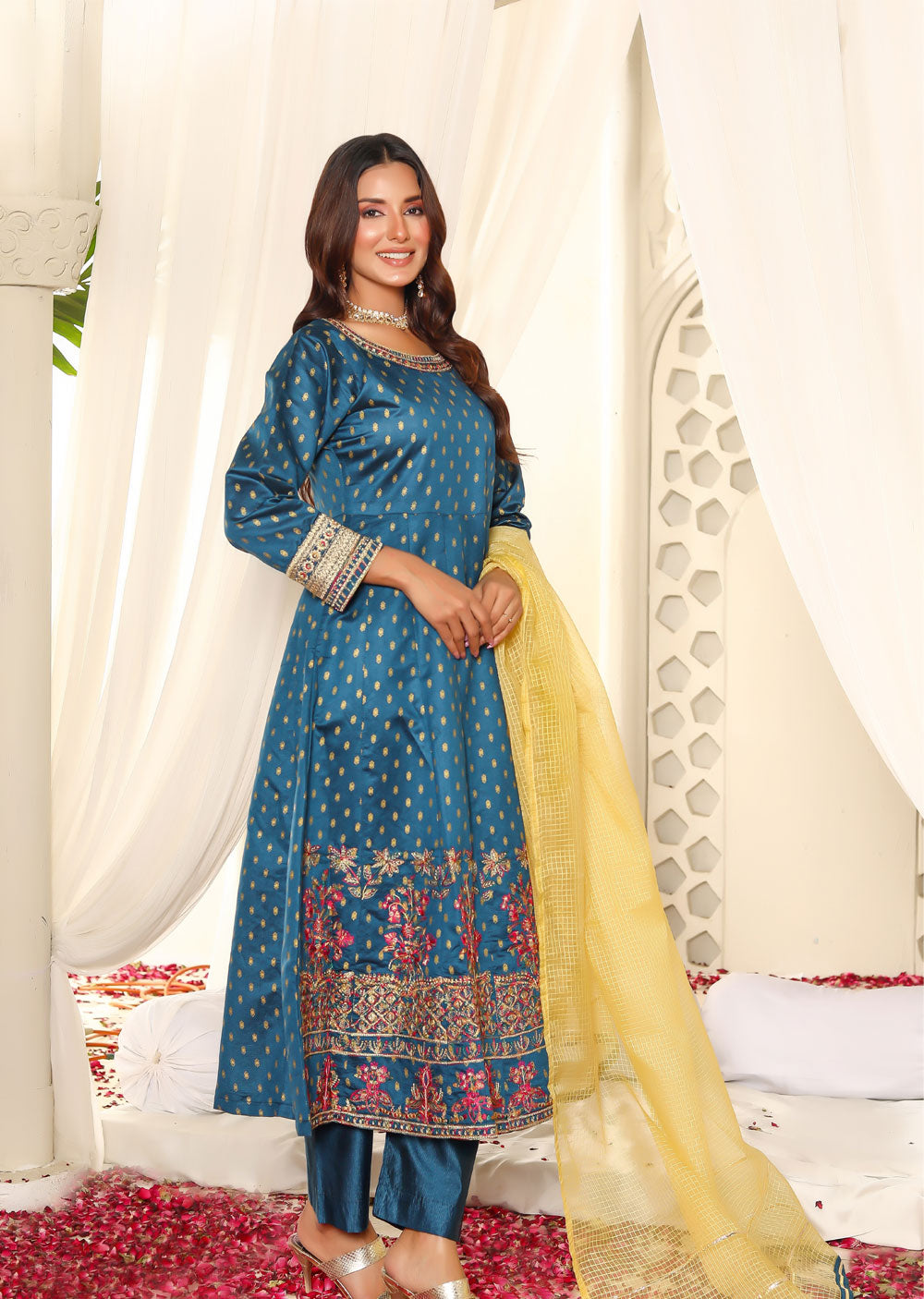 KLD1006 Laiba - Readymade Khadi Net Suit - Memsaab Online