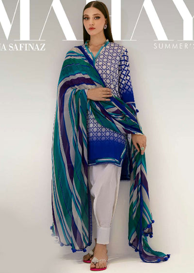 MZN-20-B - Unstitched - Mahay Summer Collection by Sana Safinaz 2023 - Memsaab Online