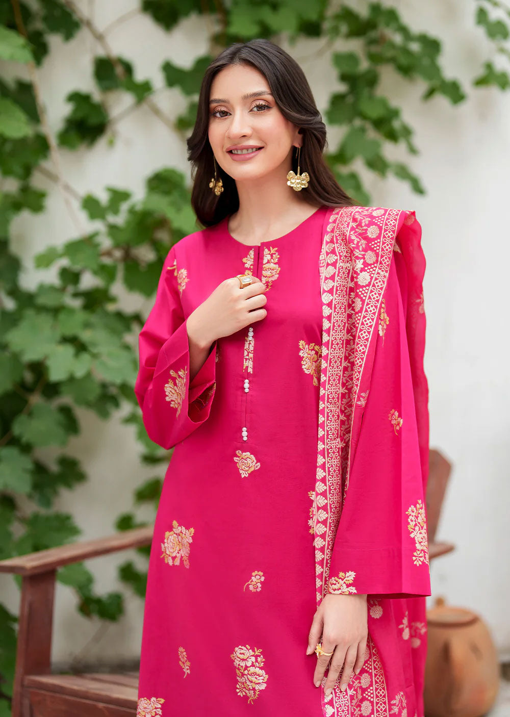 GRT-20 - Almirah - Readymade 3 Piece Cotton Suit - Memsaab Online