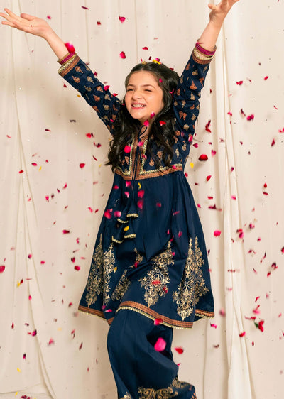 Beau Blue - Readymade Kids Suit by Garnet 2024 - Memsaab Online