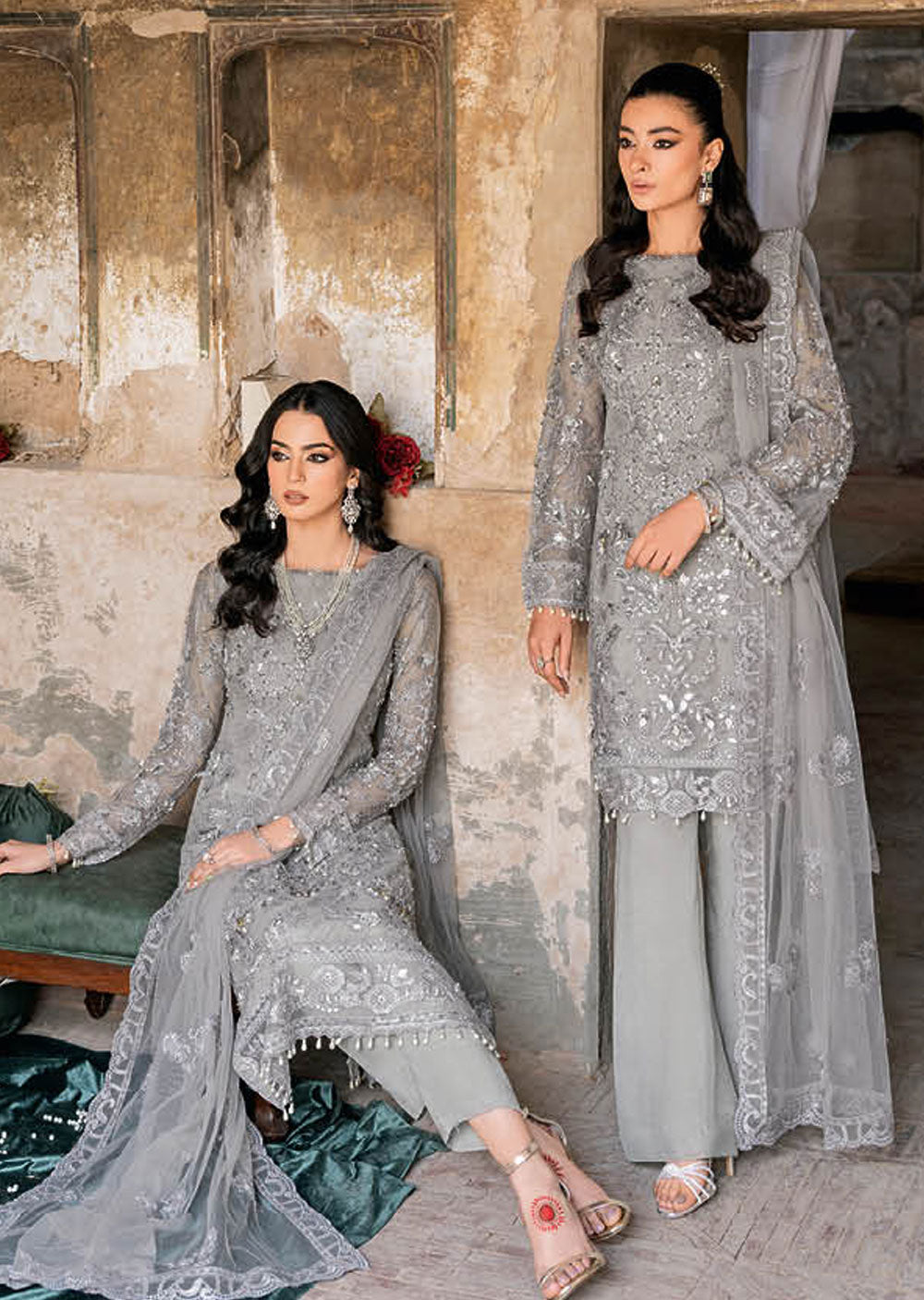 H-210 - Unstitched - Luxury Wedding Collection by Ramsha Vol 02 2023 - Memsaab Online