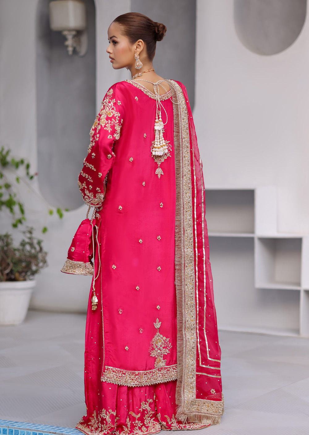 SRB1407 Le Roux - Wedding Sharara Dress - Memsaab Online
