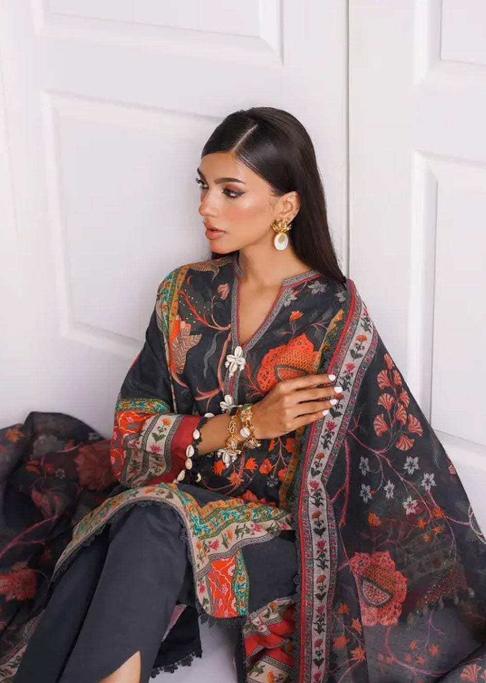 MZN-21-A - Unstitched - Mahay Summer Collection by Sana Safinaz 2023 - Memsaab Online