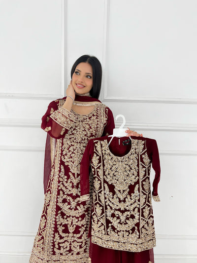 Shaz1844 - Readymade - Chiffon - Mummy n Me Outfit - Memsaab Online