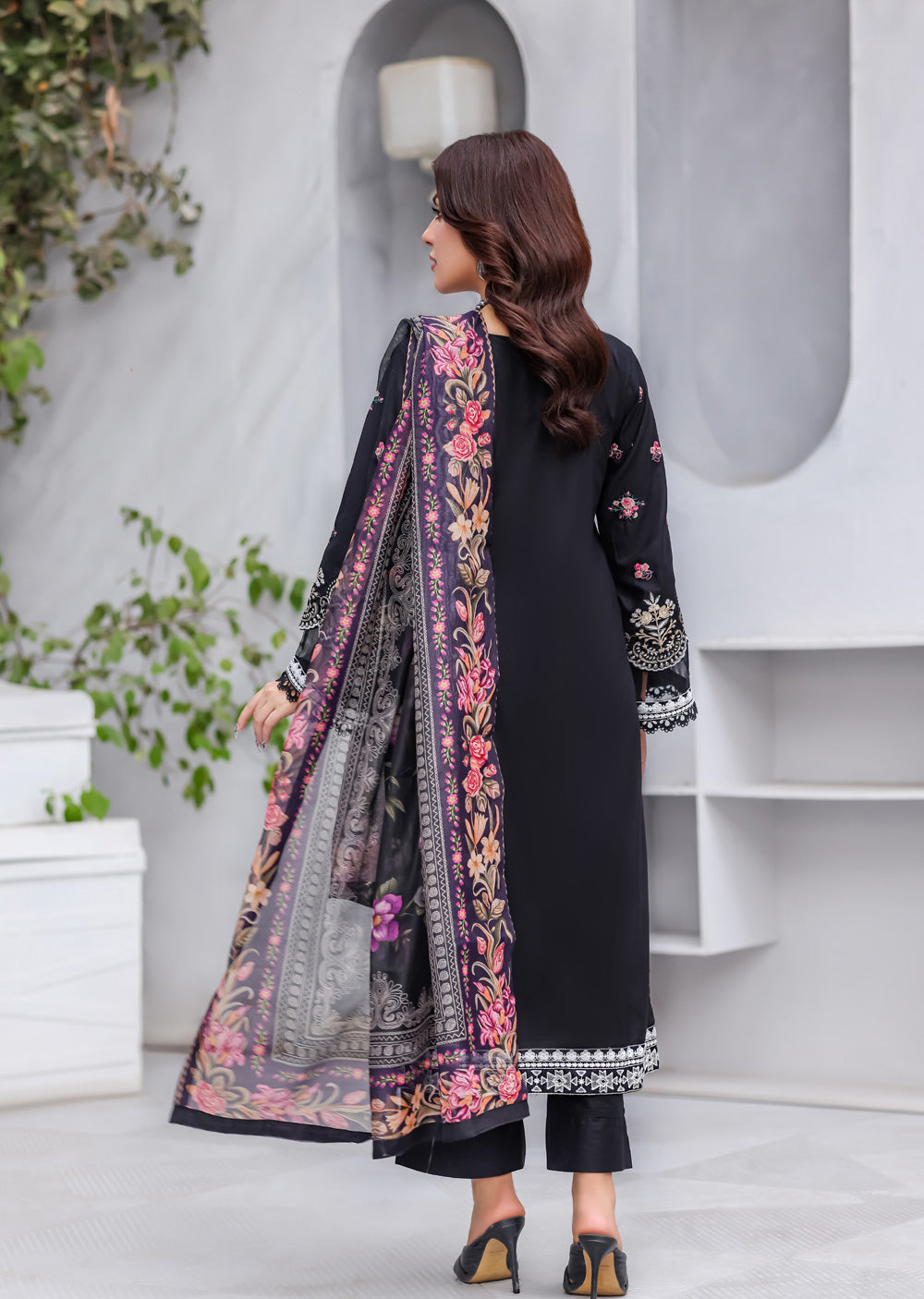 ATR-1136-Black- Sehrish B Lux Cotton - Memsaab Online