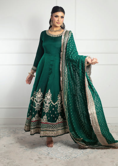 SRB1222 - Noor Bano - Green- Sehrish.B Designer - Memsaab Online