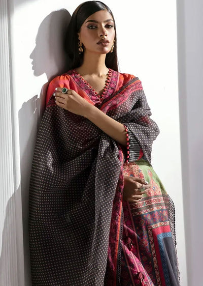 MZN-22-A - Unstitched - Mahay Summer Collection by Sana Safinaz 2023 - Memsaab Online
