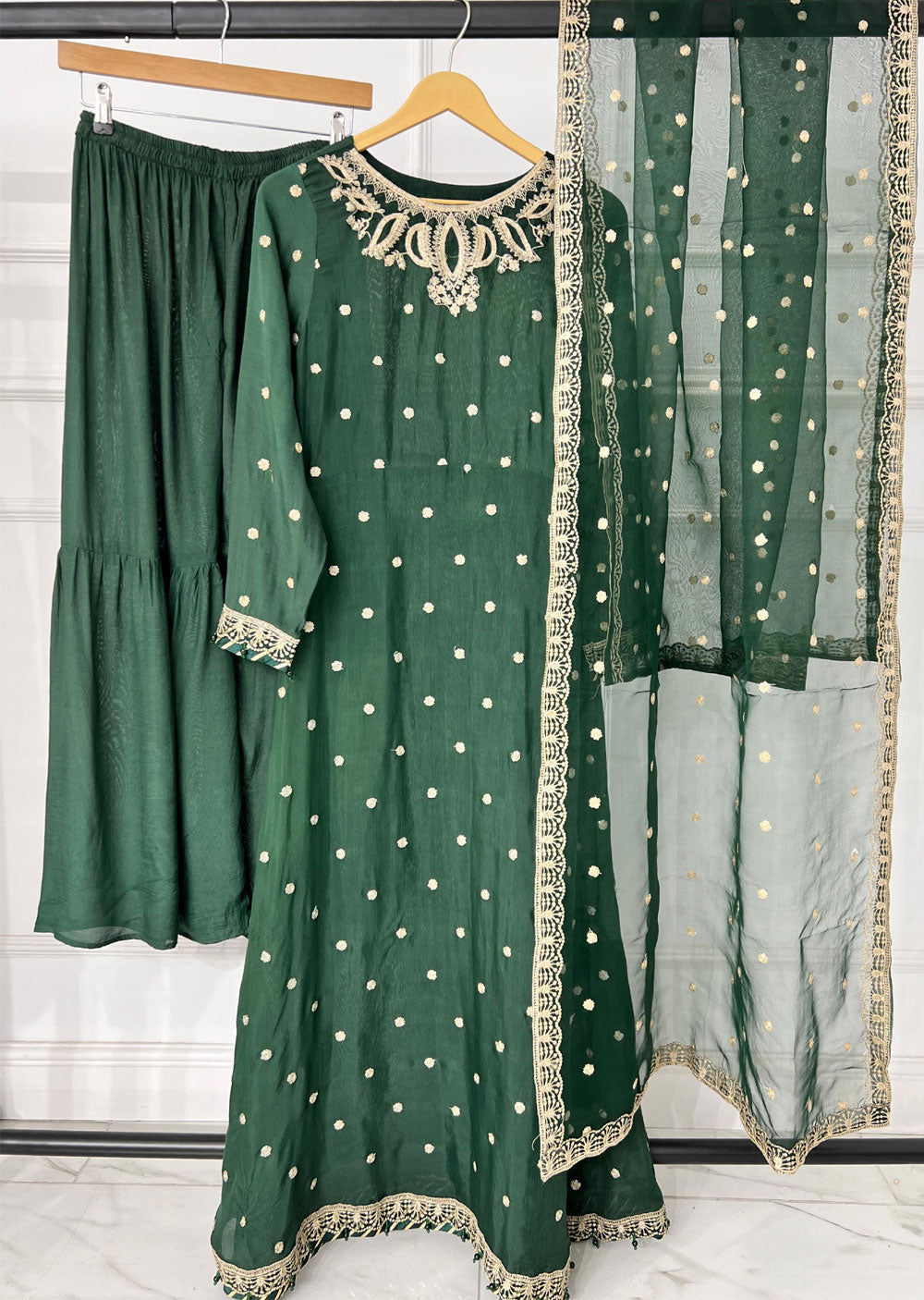 UMR903 - Green Memsaab Formal Suit - Memsaab Online