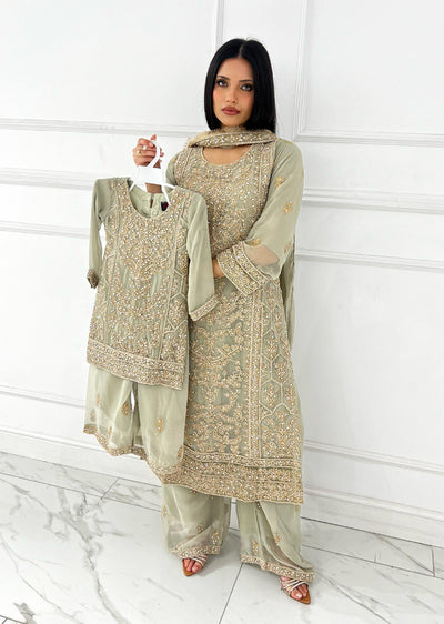 Shaz1844 - Readymade - Chiffon - Mummy n Me Outfit - Memsaab Online