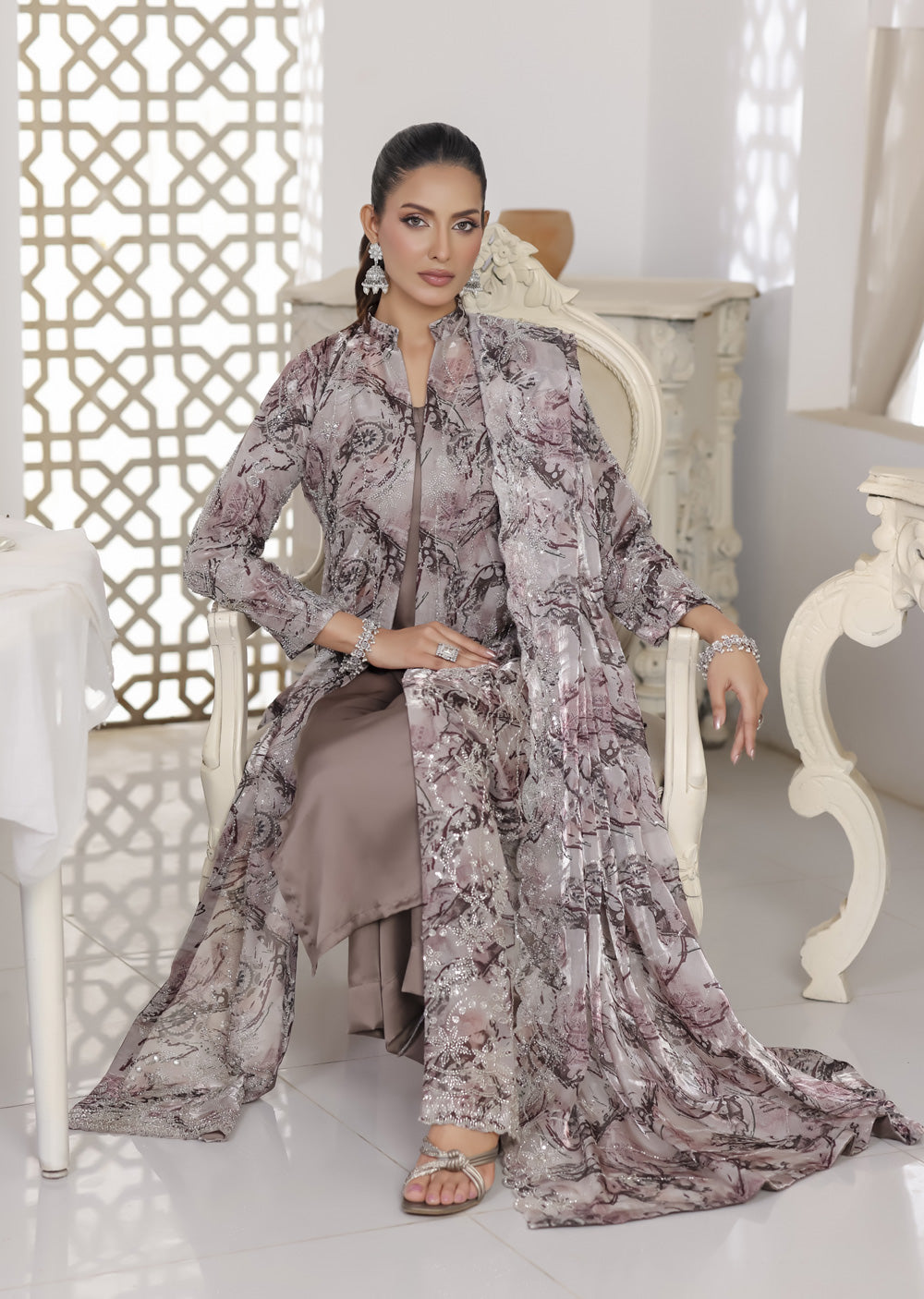 ASB-13 - Readymade Cut Dana Jacket Suit - Memsaab Online