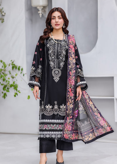ATR-1136-Black- Sehrish B Lux Cotton - Memsaab Online