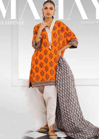 MZN-23-A - Unstitched - Mahay Summer Collection by Sana Safinaz 2023 - Memsaab Online