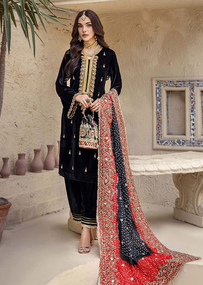 P-242 - Black - Readymade - Khuda Baksh Creations 2024 - Memsaab Online