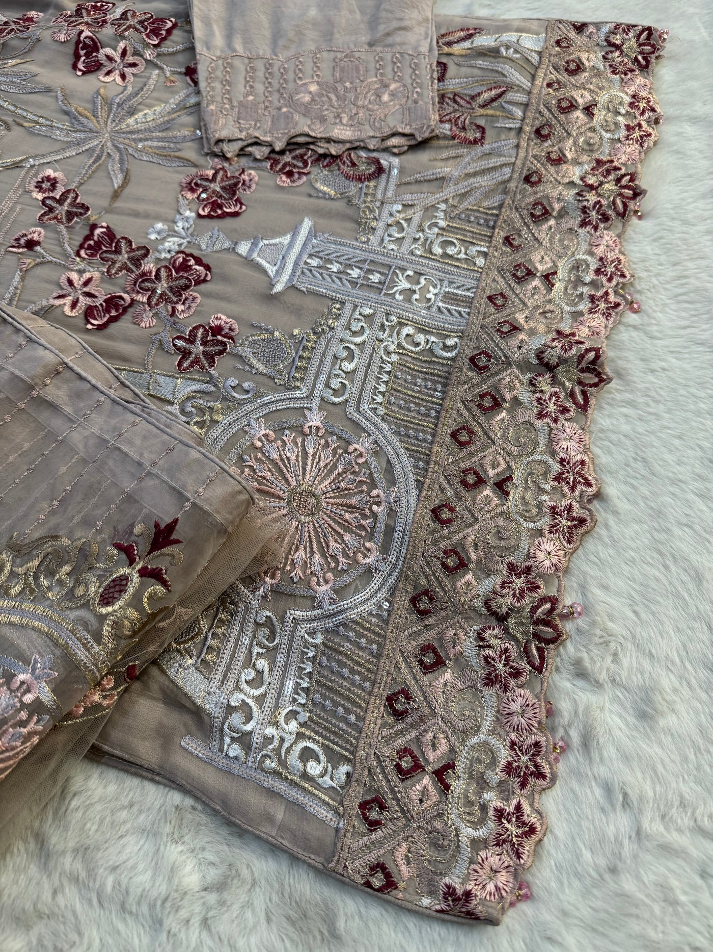 D-9992 - Readymade - Ramsha Chiffon Outfit - Memsaab Online