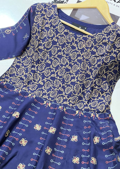 HK244 Envi - Navy Readymade Dress Suit - Memsaab Online