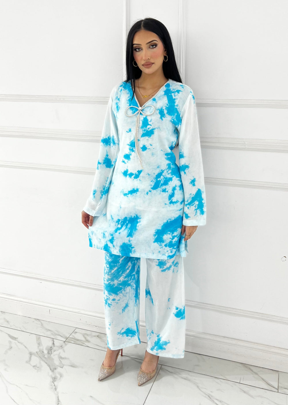 RBY-137- Tye & Dye Crepe 2 Piece Co-ord - Memsaab Online