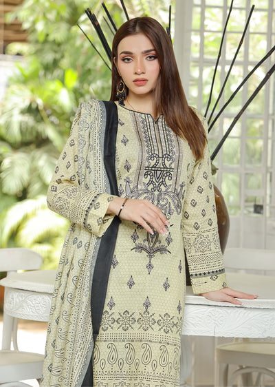 AMT5123 - Green Readymade Khaddar Suit - Memsaab Online