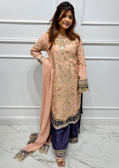 SJT024 Readymade Chiffon Suit - Memsaab Online