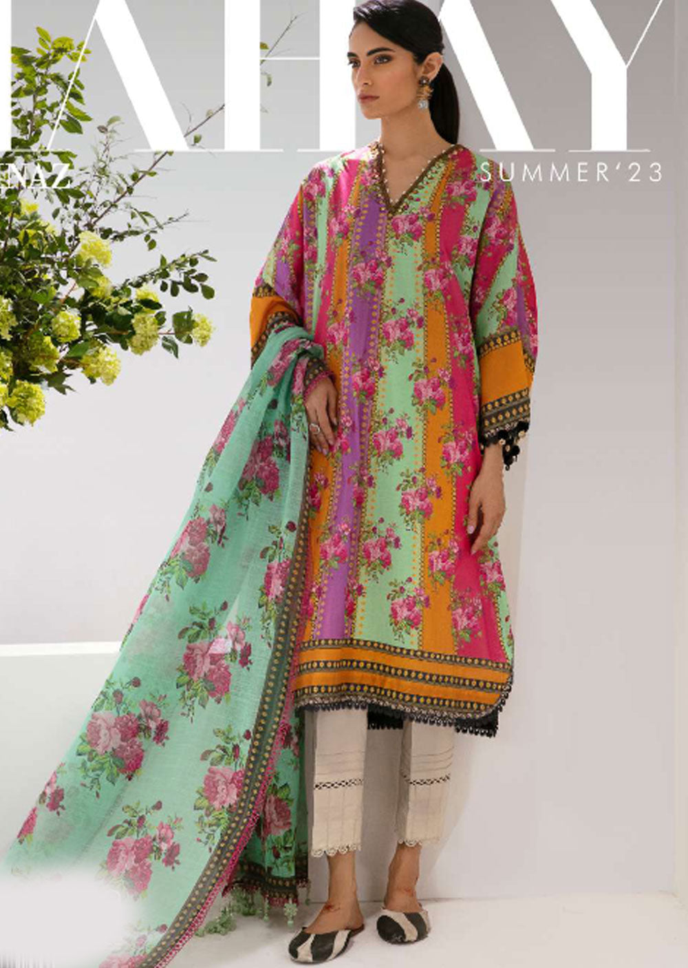 MZNR-24-A - Readymade - Mahay Summer Collection by Sana Safinaz 2023 - Memsaab Online