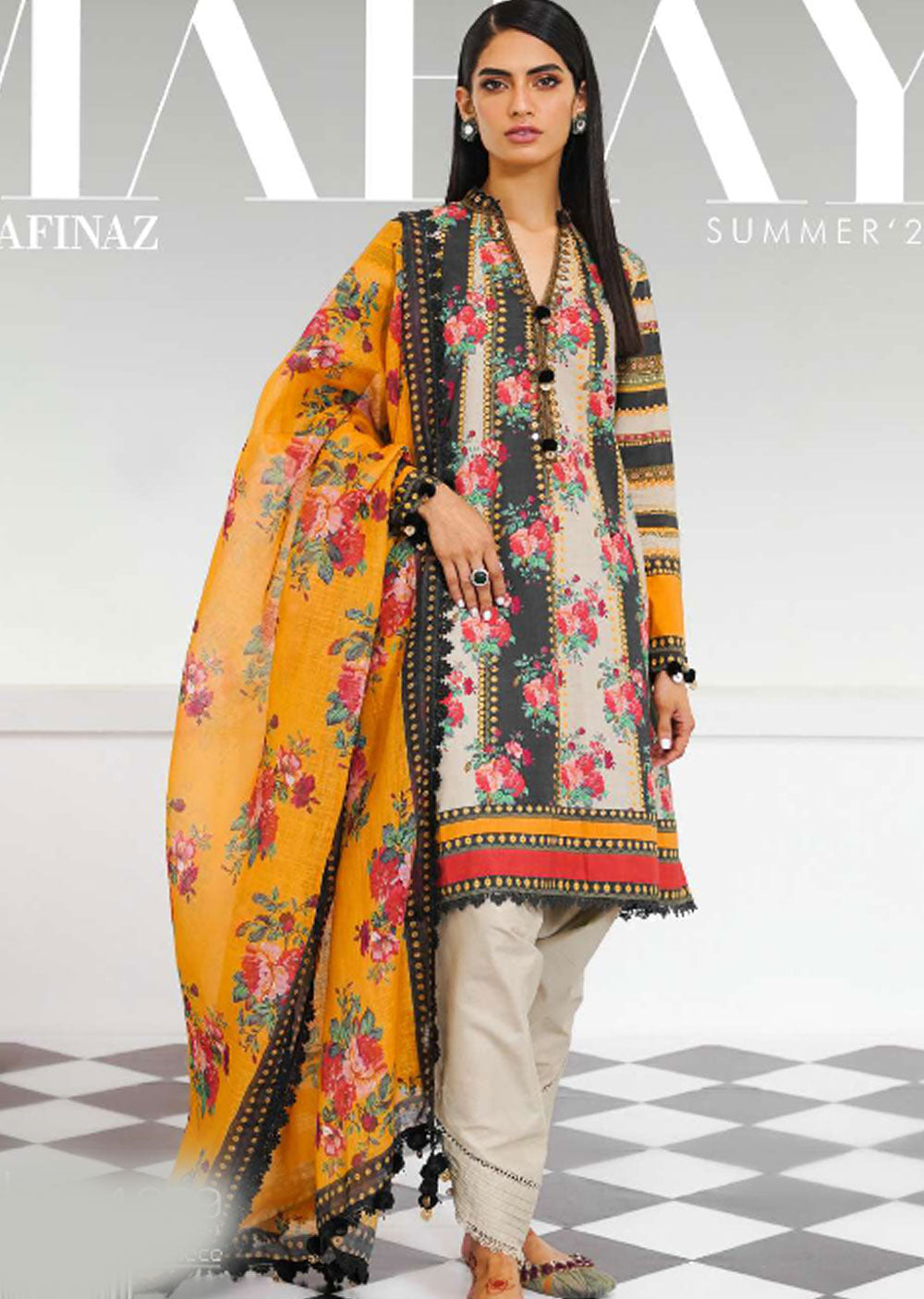 MZNR-24-B - Readymade - Mahay Summer Collection by Sana Safinaz 2023 - Memsaab Online